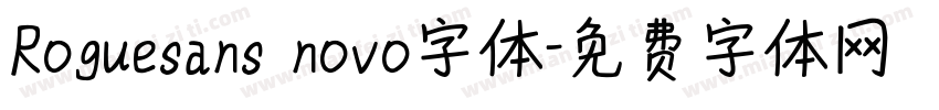 Roguesans novo字体字体转换